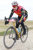Andrew Newman riding Paris Roubaix Challenge